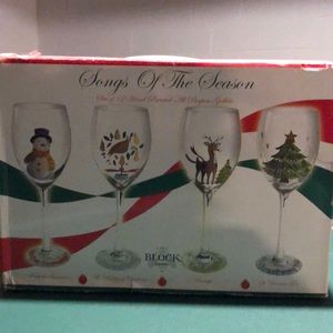 Brand new Christmas wine glasses